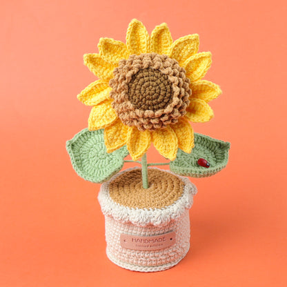 Crochet Common Sunflower Pot - Crochet Start