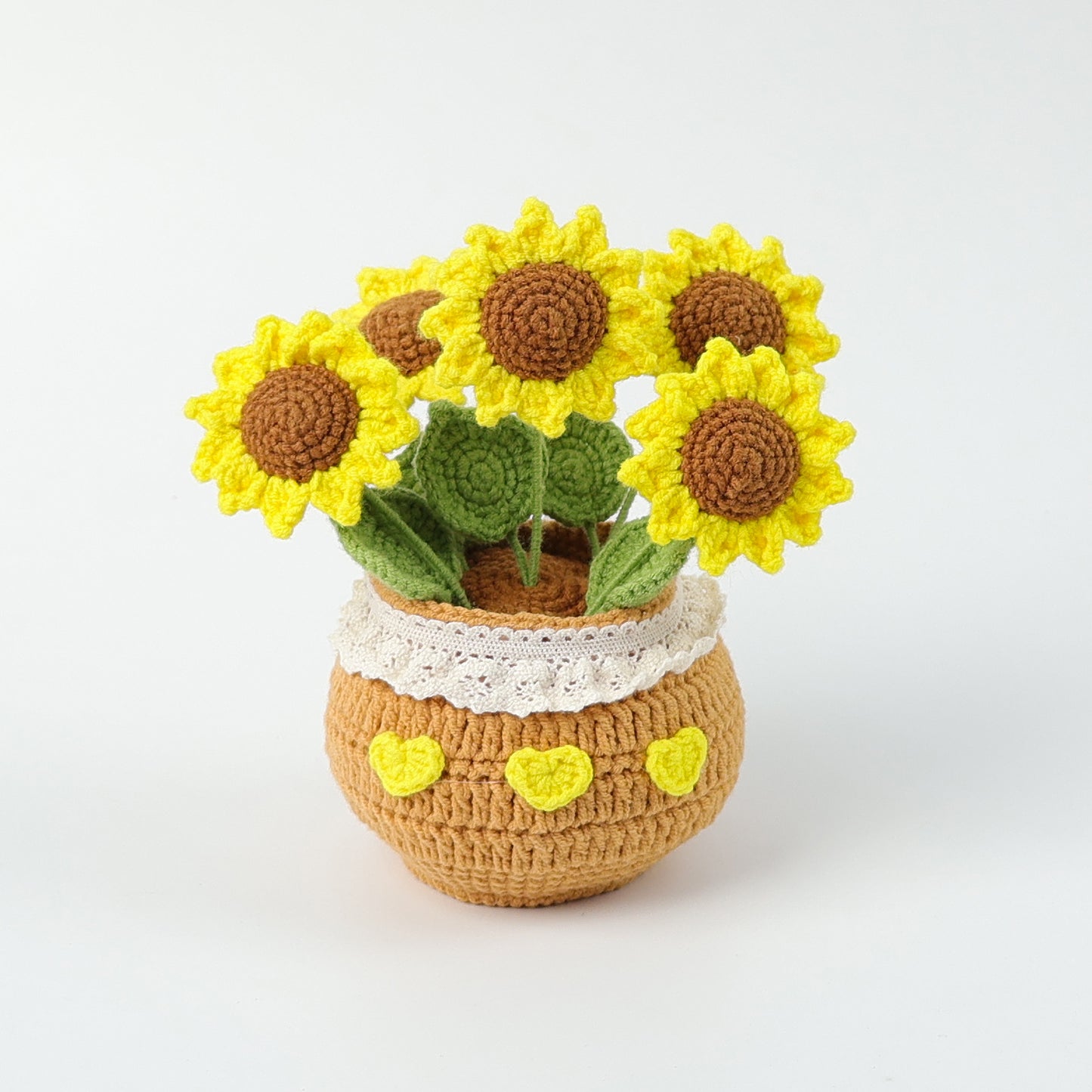 Crochet Common Sunflower Pot - Crochet Start