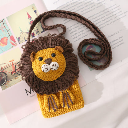 Ready-to-Wear Crochet Lion Mini Crossbody Bag - Crochet Start