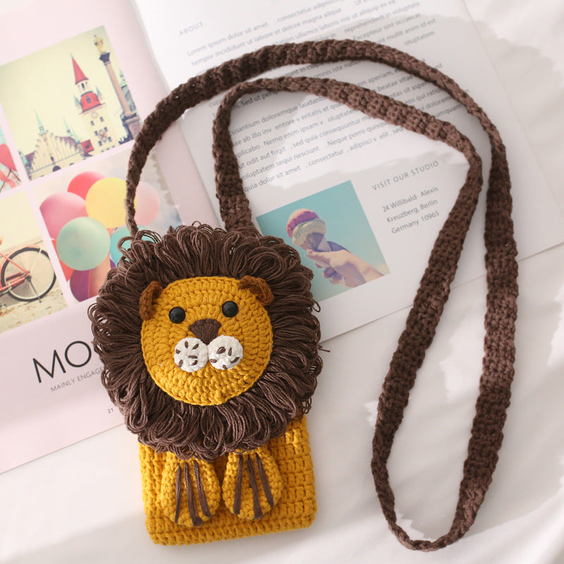 Ready-to-Wear Crochet Lion Mini Crossbody Bag - Crochet Start