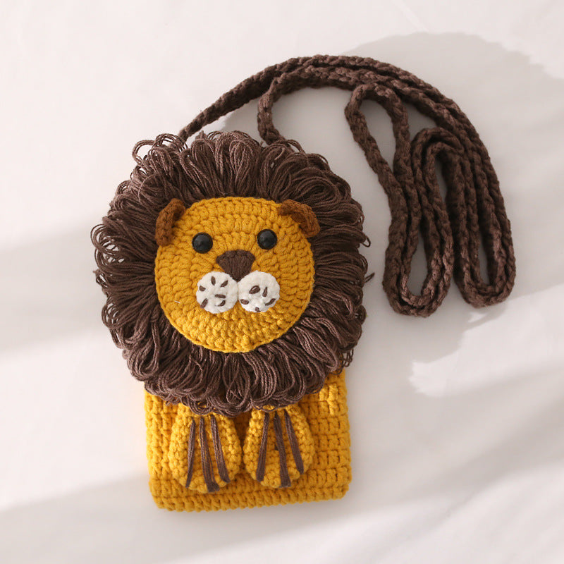 Ready-to-Wear Crochet Lion Mini Crossbody Bag - Crochet Start