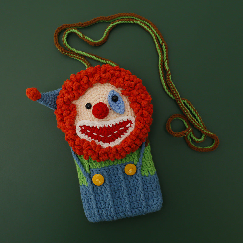 Handmade Crochet Clown Phone Bag - Crochet Start