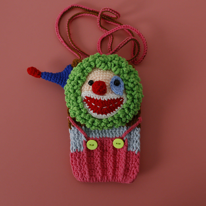 Handmade Crochet Clown Phone Bag - Crochet Start