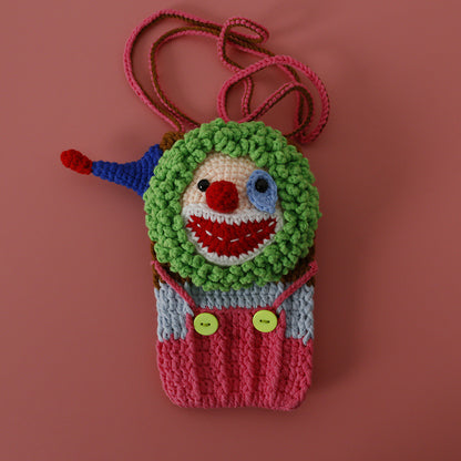 Handmade Crochet Clown Phone Bag - Crochet Start