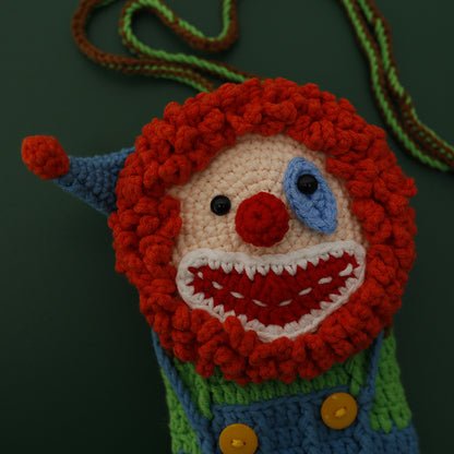 Handmade Crochet Clown Phone Bag - Crochet Start