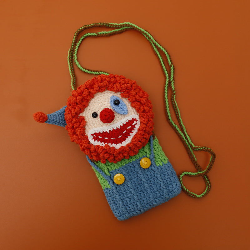 Handmade Crochet Clown Phone Bag - Crochet Start