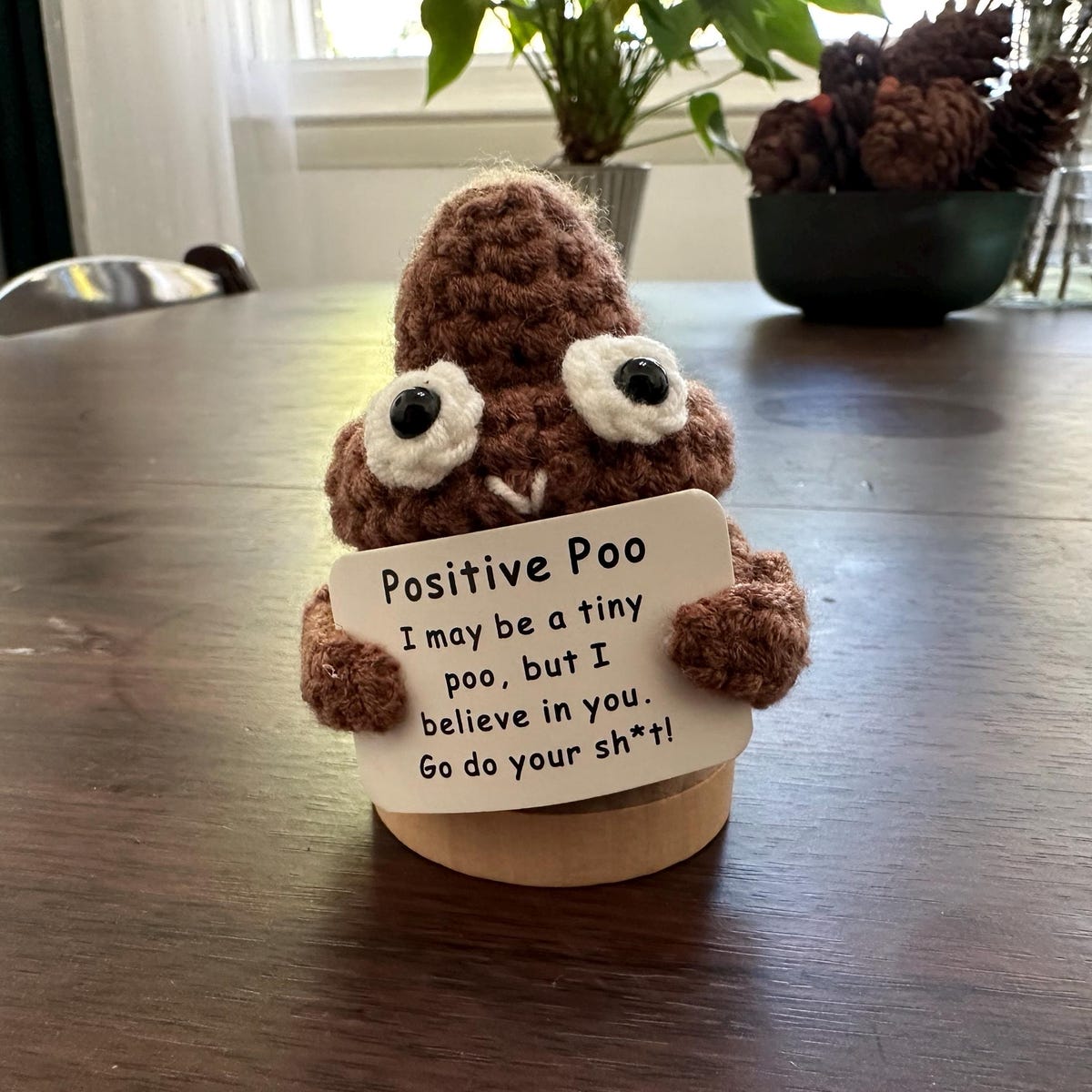 Lovely Handmade Crocheted Positive Potato Gift with Holder - Crochet Start