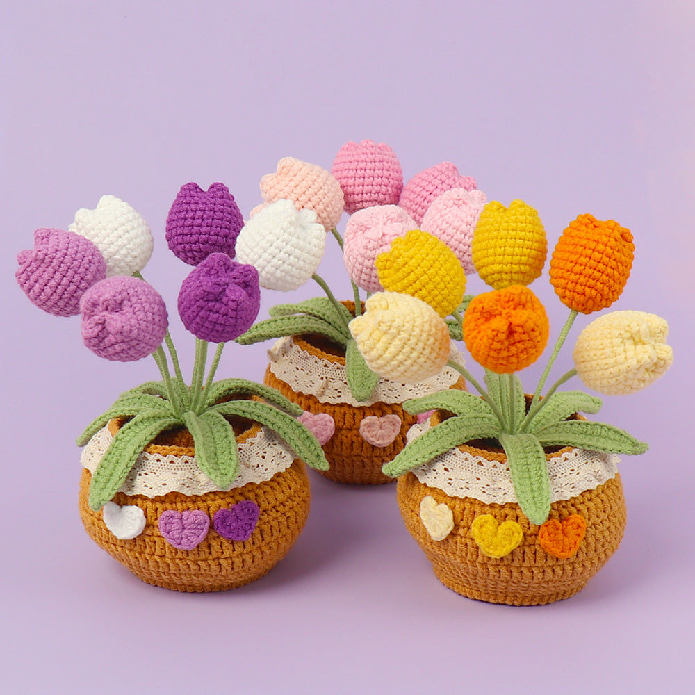 Skagit Valley Tulip Pot Crochet - Crochet Start