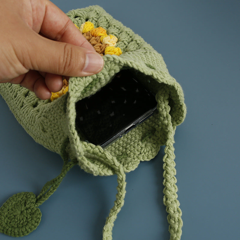 Sunflower Crochet Phone Bag - Crochet Start