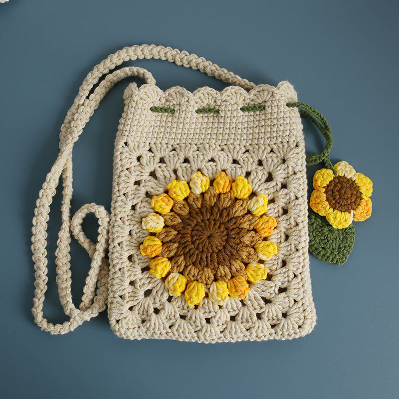 Sunflower Crochet Phone Bag - Crochet Start