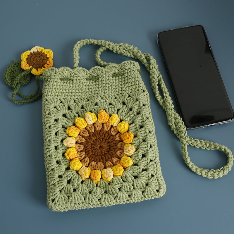 Sunflower Crochet Phone Bag - Crochet Start