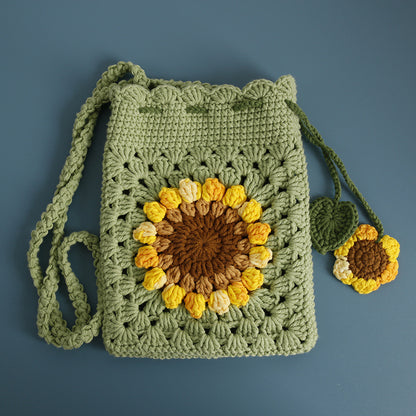 Sunflower Crochet Phone Bag - Crochet Start